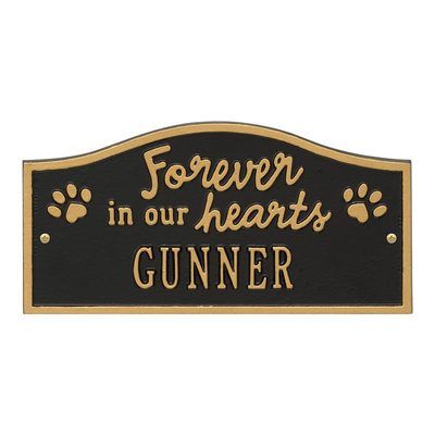 Forever In Our Hearts Gold Pet Wall Plaque